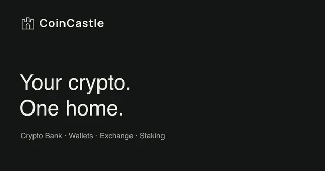 CoinCastle brand image with the phrase Your crypto. One home.
