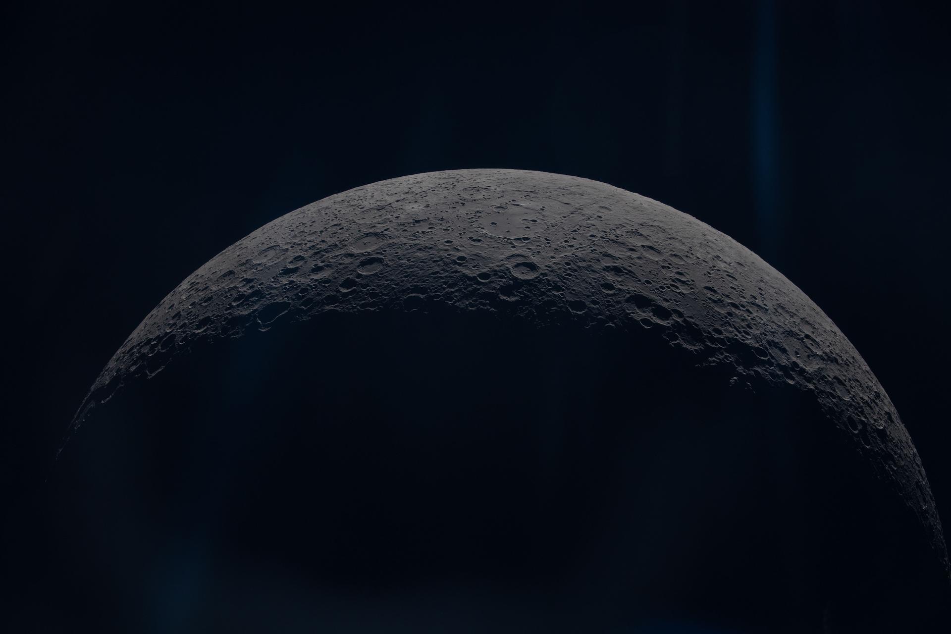 A NASA Artemis II photograph of the Moon from the Orion spacecraft