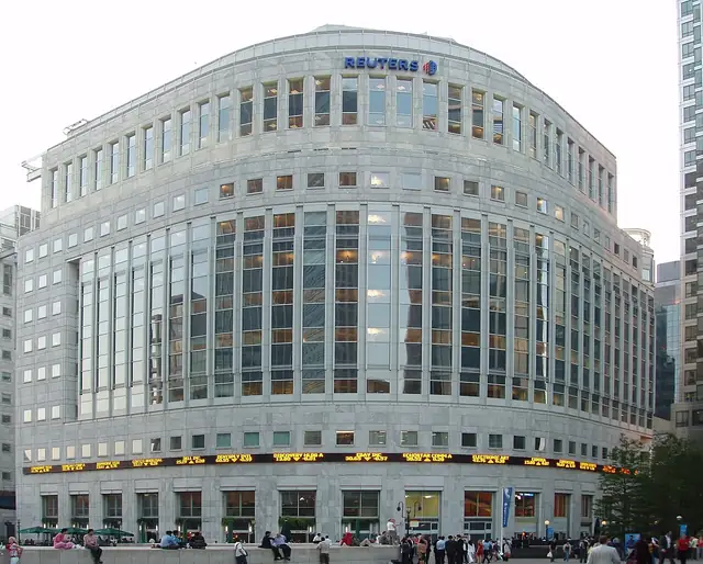 The former Reuters building at 30 South Colonnade in London